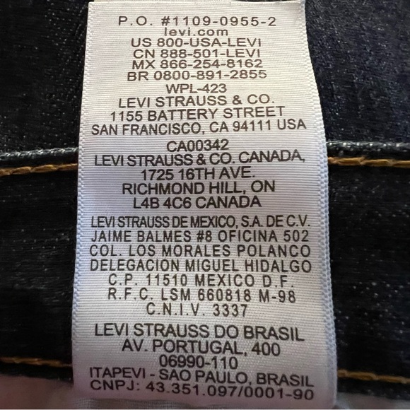 LEVI’S JEANS, Men’s Sz 34 x 30, Blue Dark Wash - 559 Relaxed Straight Fit Jeans. - Picture 14 of 15